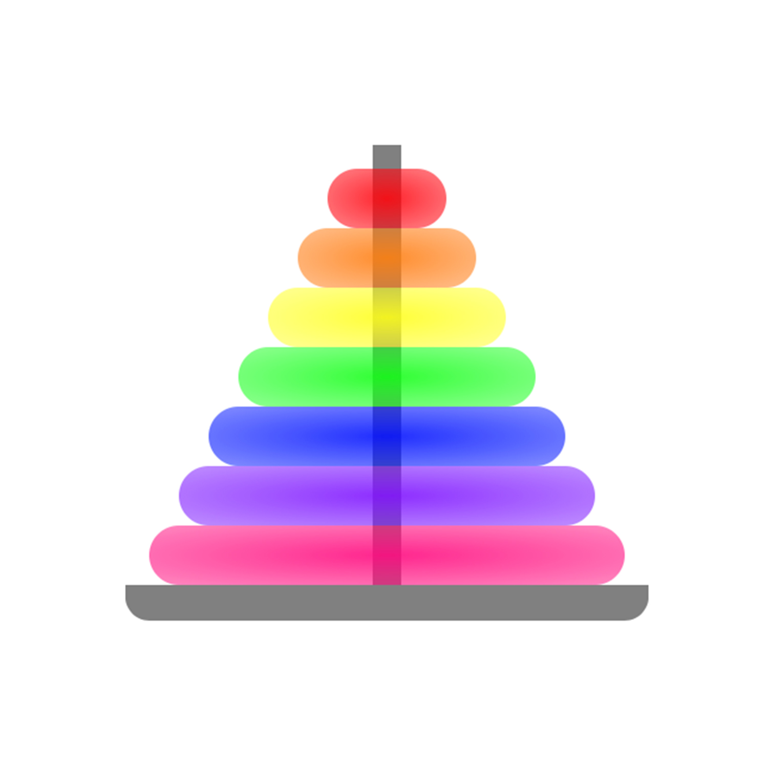 picture of a stacked tower of Hanoi